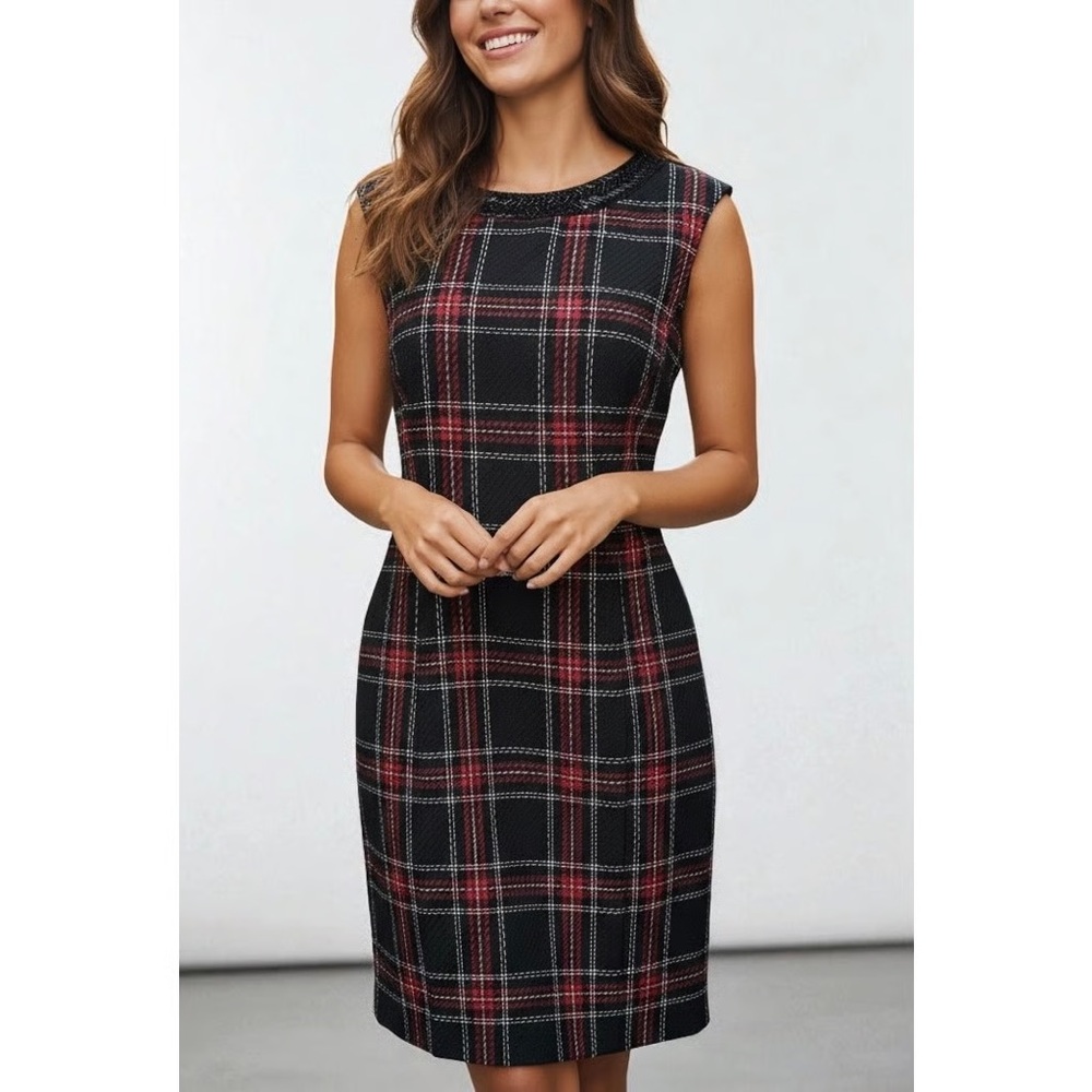 Brooks Brothers Black and Red Plaid Dress